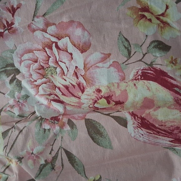 Joie Pink Floral Stretch Cotton Midi-Dress Size XL - Picture 4 of 5